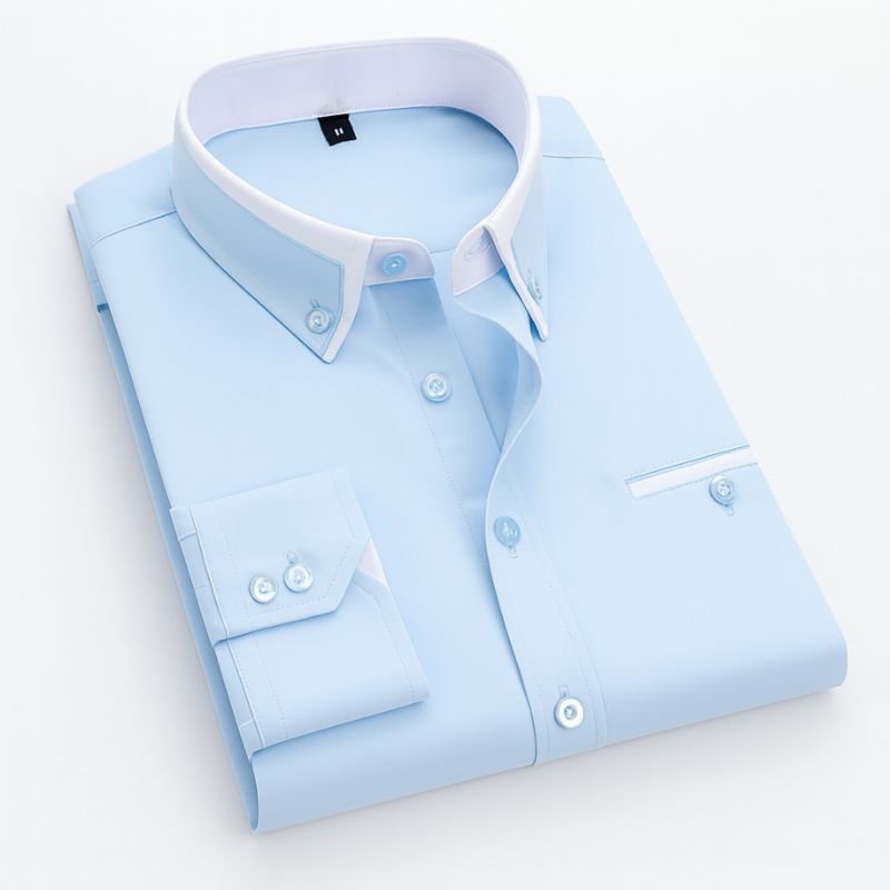 Men’s Long Sleeve Dress Shirt – Slim Fit Business Casual - CasualFlowshop