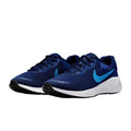 Men's navy blue Nike low-top sneakers with turquoise Swoosh and white midsoles, style FB2207-406.