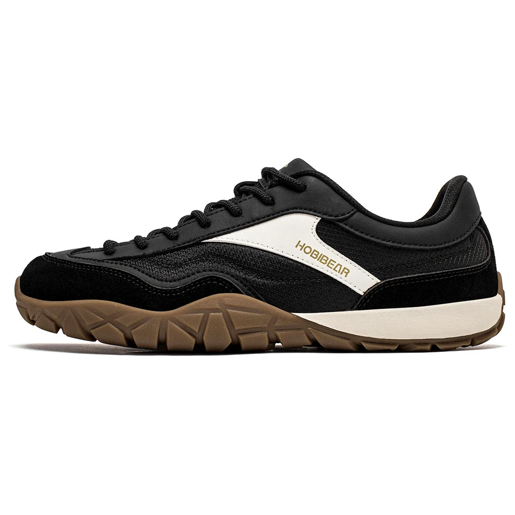 HOBIBEAR wide toe box hiking shoes in Black and Brown – non-slip trail running sneakers