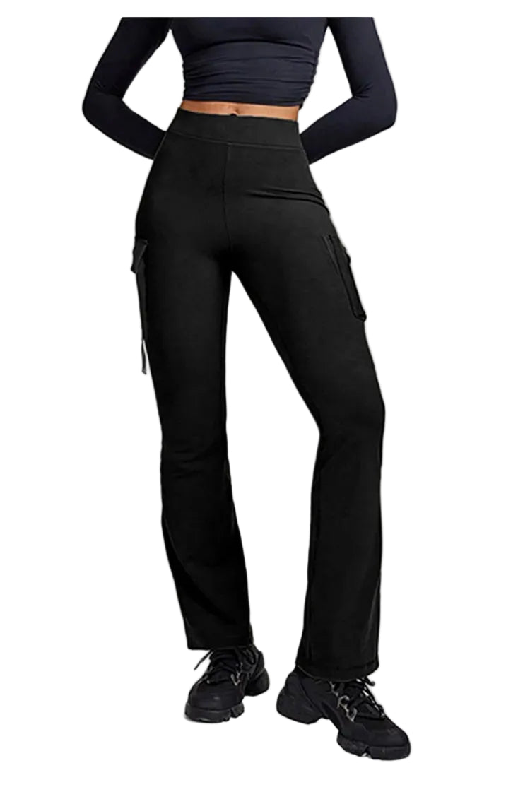 Women's high-waisted stretch leggings with a printed design at Casual Flow Shop