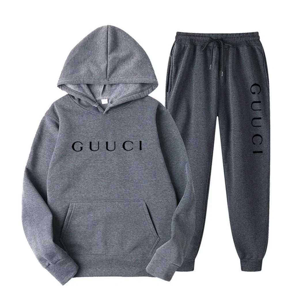 Men Streetwear Hoodie Joggers Set – Casual Two - Piece Outfit - CasualFlowshop
