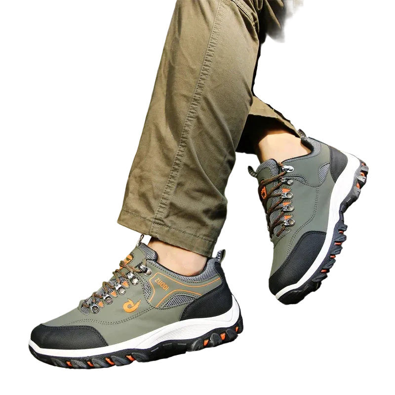 Men's Colorful Breathable Sneakers Orange  At casualflowshop