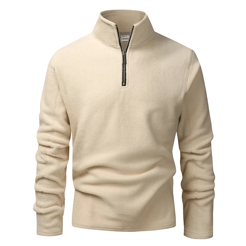 Men’s fleece half-zip pullover sweatshirt at Casual Flow Shop