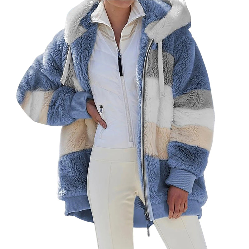 Cozy Hooded Coat with Drawstring - Stay Stylish in Any Season - CasualFlowshop