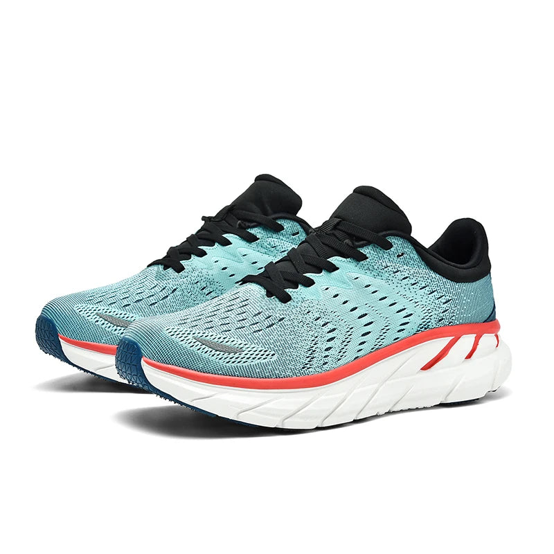 Men's Slip-Resistant Work Sneakers, Blue with Black accents color - At Casualflowshop 