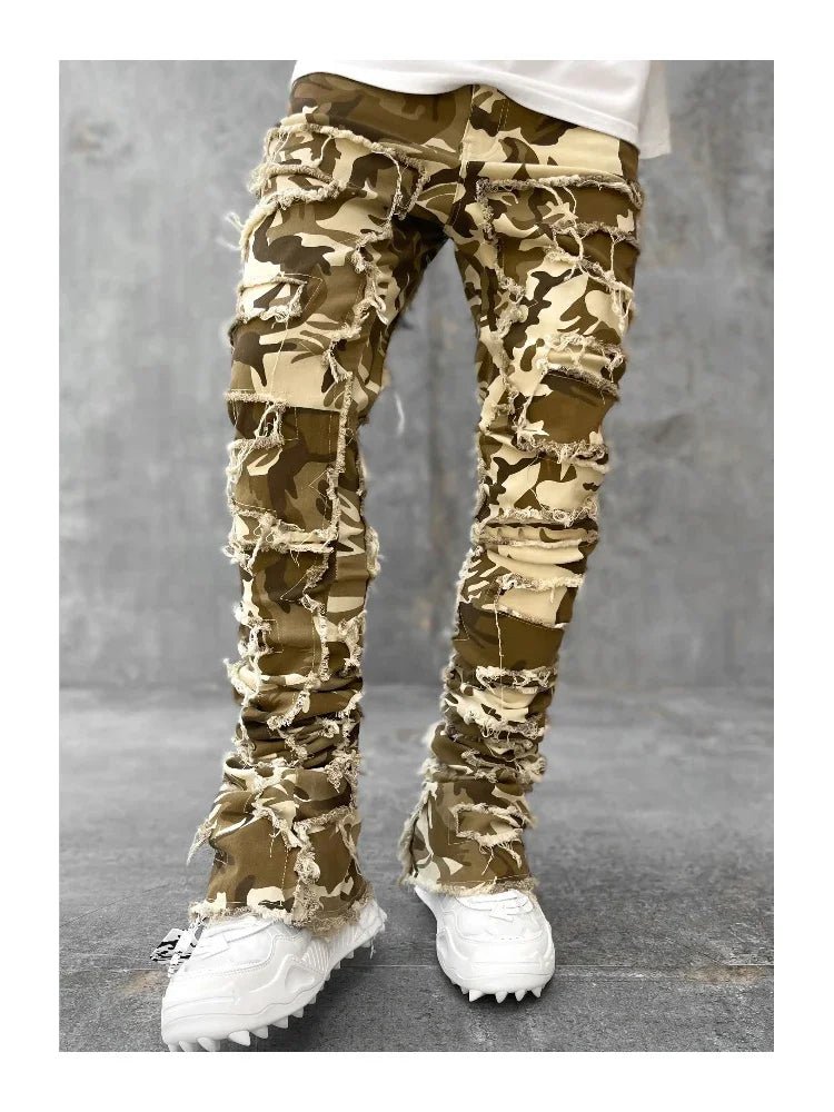 Men's Creative Tassel Straight Leg Jeans - CasualFlowshop