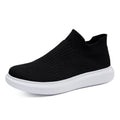 Men’s Black Mesh Slip-On Shoes - At Casualflowshop