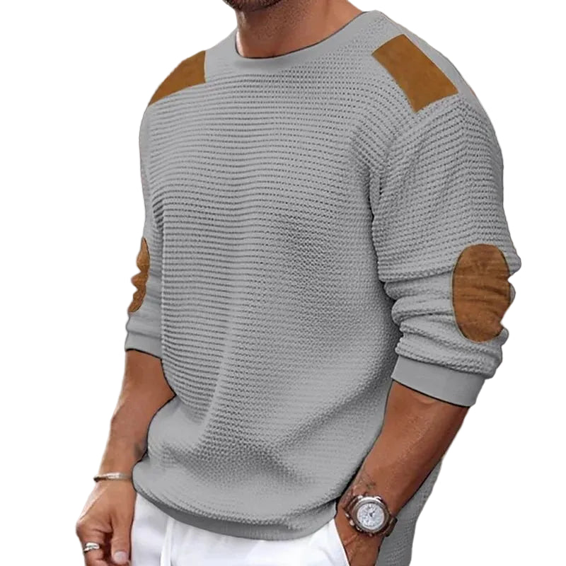 Waffle Print Pullover – Bold & Cozy Vibes - CasualFlowshop