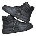 Women's high-top street sneakers in  black – stylish, breathable, and non-slip casual shoes
