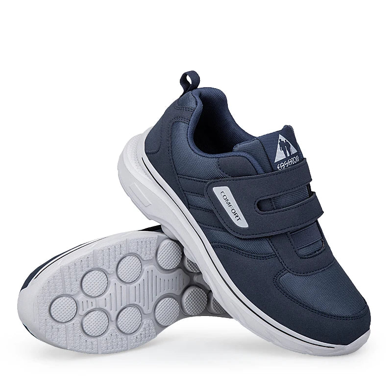 Dark Gray orthopedic walking shoes for men – elderly diabetic friendly