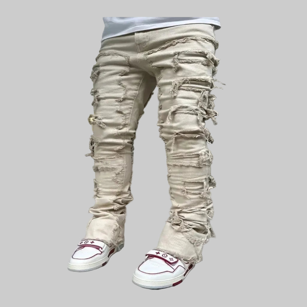 Men's Creative Tassel Straight Leg Jeans - CasualFlowshop