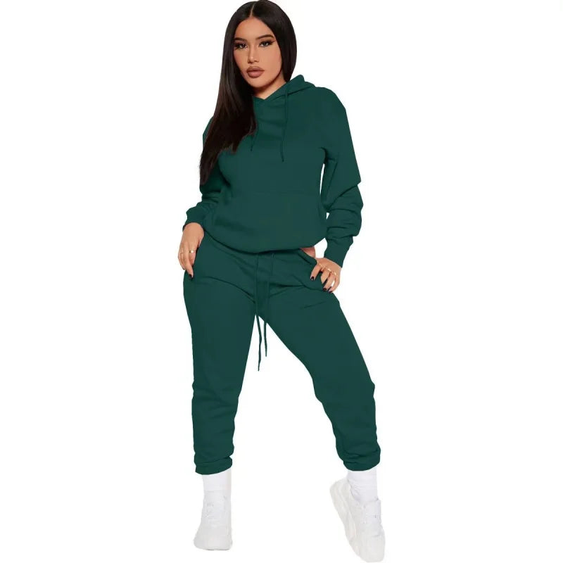 Women’s oversized hoodie and matching sweatpants two-piece set At Casual Flow Shop