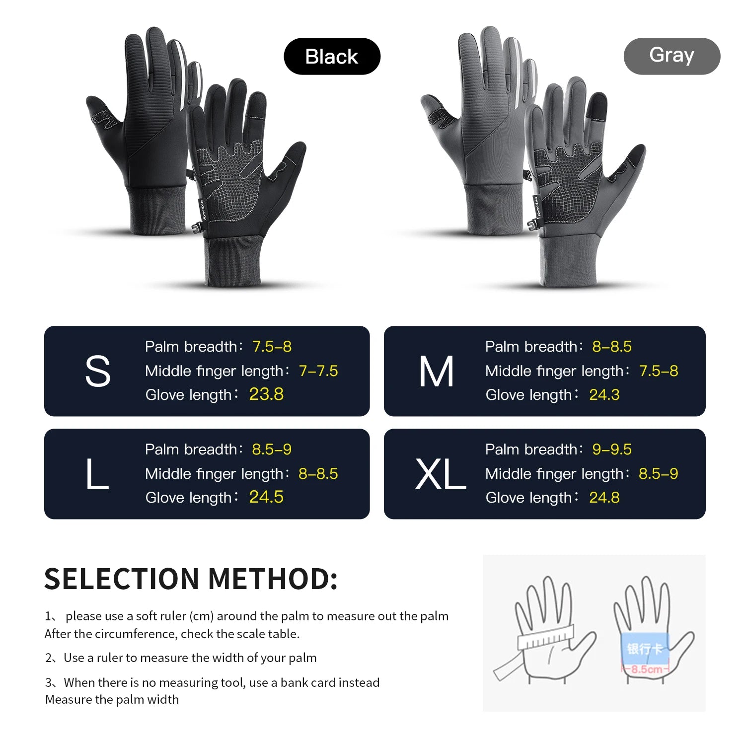 Motorcycle Gloves Moto Gloves Winter Thermal Fleece Lined Winter Waterproof Touch Screen Non - slip Motorbike Riding Gloves - CasualFlowshop