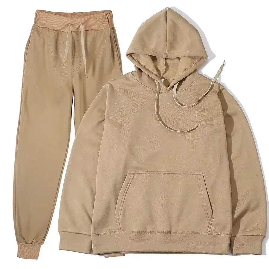 Women’s oversized hoodie and matching sweatpants two-piece set At Casual Flow Shop