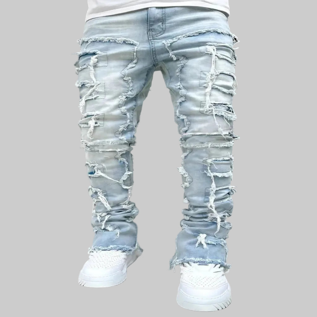 Men's Creative Tassel Straight Leg Jeans - CasualFlowshop