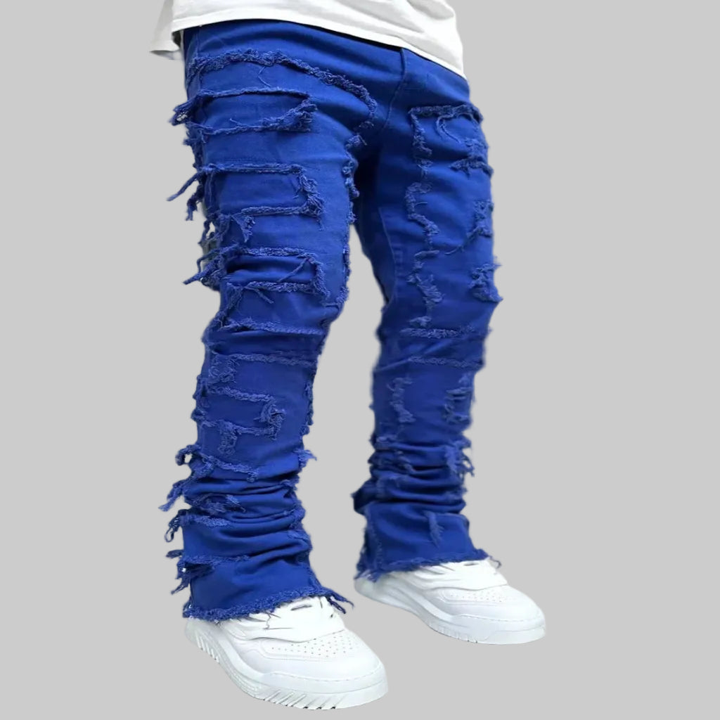 Men's Creative Tassel Straight Leg Jeans - CasualFlowshop