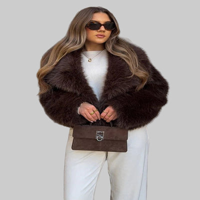 Elegant Women's Faux Fur Winter Coat