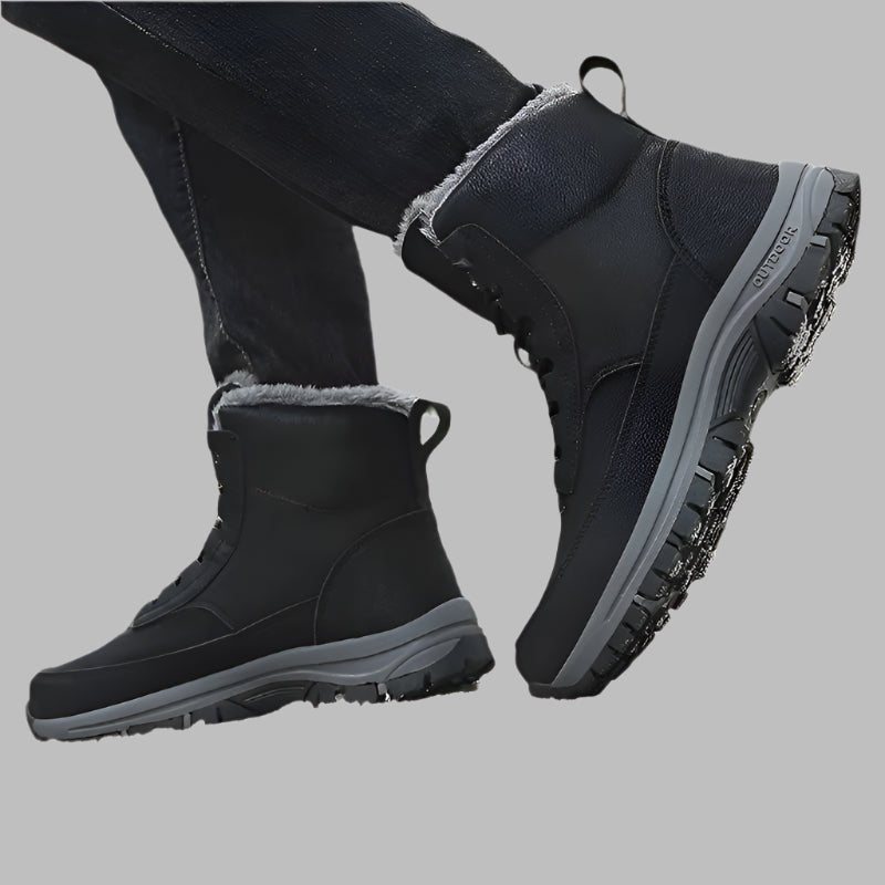 Outdoor Snow Men Boots – Waterproof, Insulated, and Slip-Resistant Winter Footwear for Cold Weather Adventures.