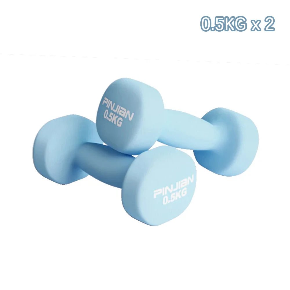 2Pcs Neoprene Coated Hex Dumbbells - Casualflowshop