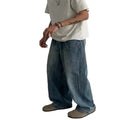 Men’s Hip Hop Fashion Wide - Leg Jeans – Loose Fit Vintage Streetwear Denim - CasualFlowshop