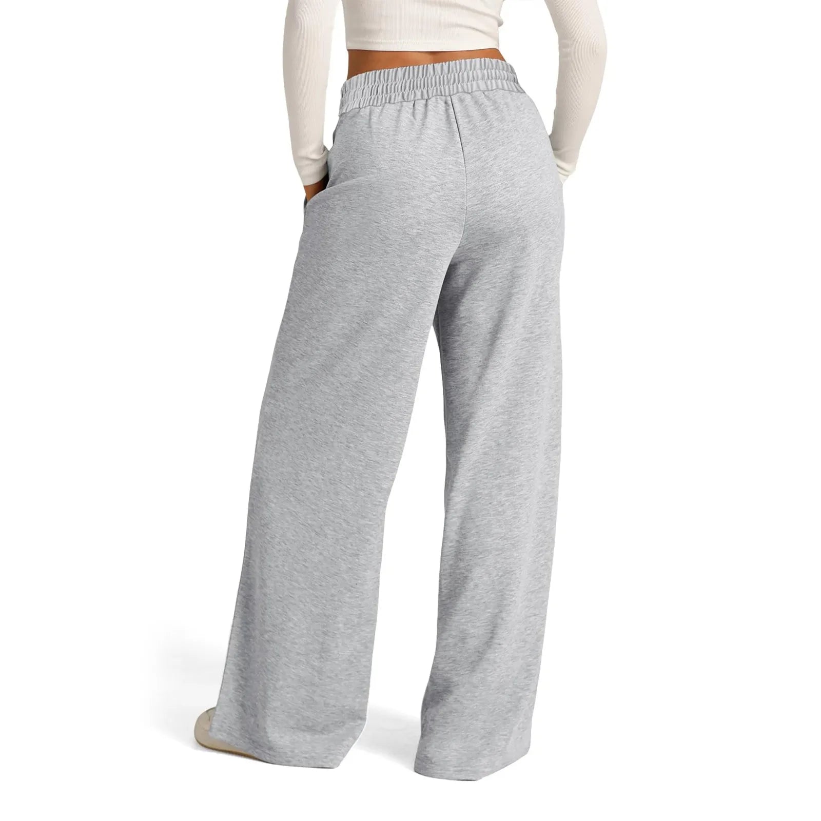 Casual Flow Wide Leg Pants in Dark Blue – Women's High Waist Lounge Pants