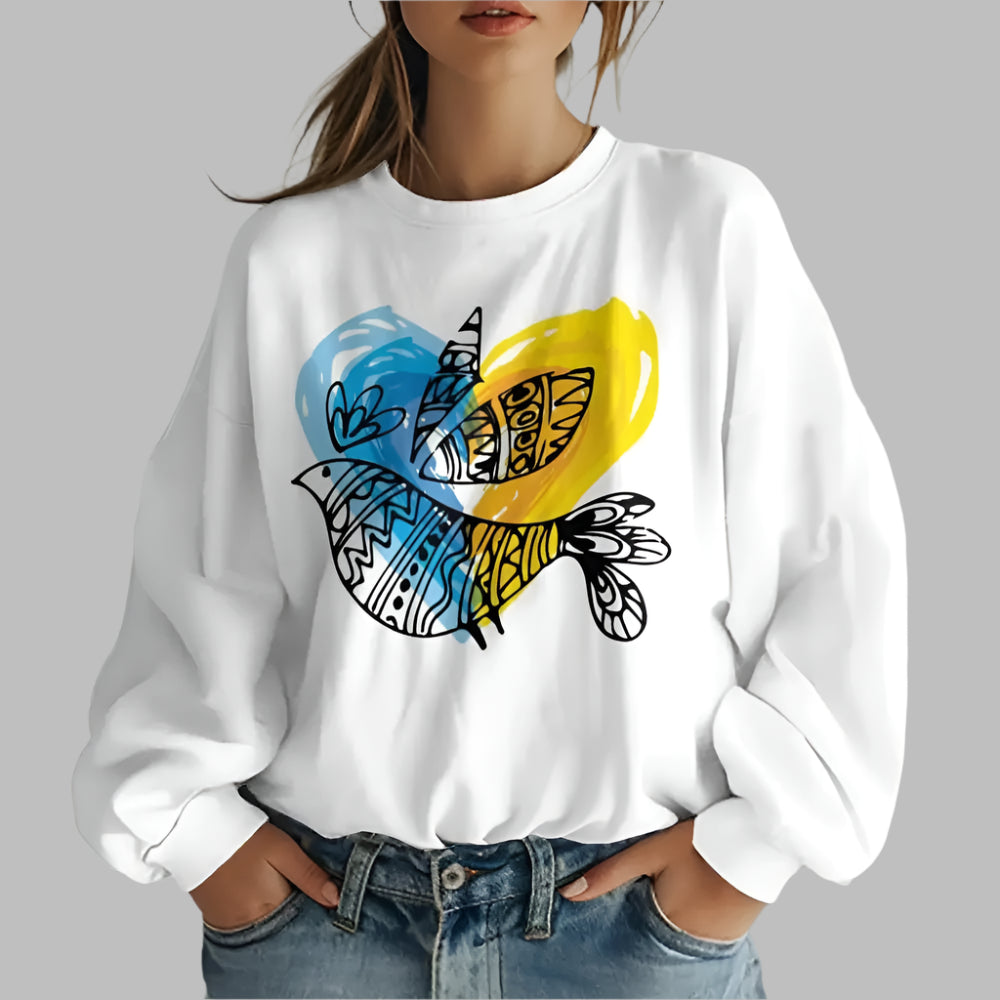 Ukrainian Folk Print Oversized Hoodie – Warm and Stylish Sweatshirt for Men and Women - CasualFlowshop