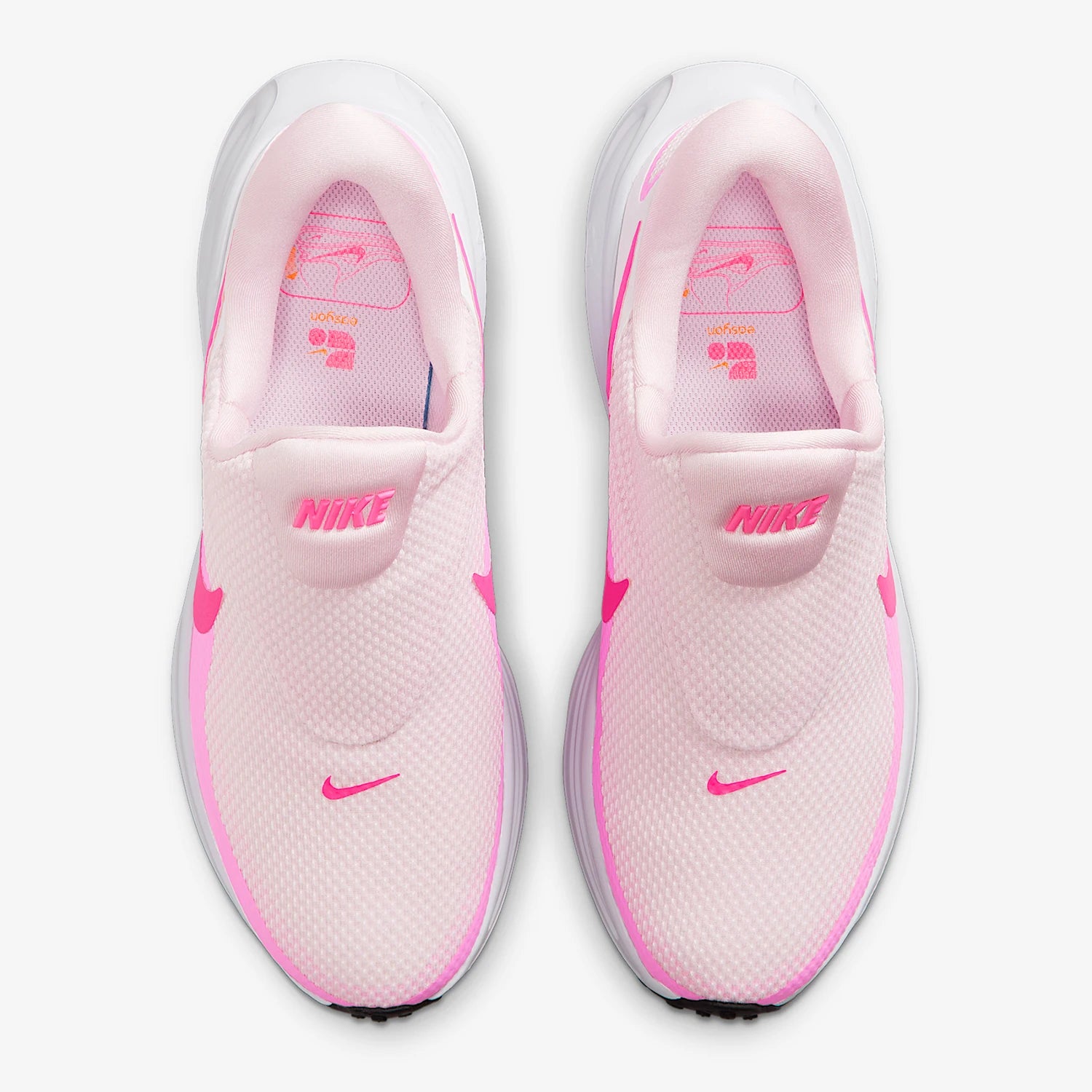 Women's breathable running shoes in pink and white – lightweight design