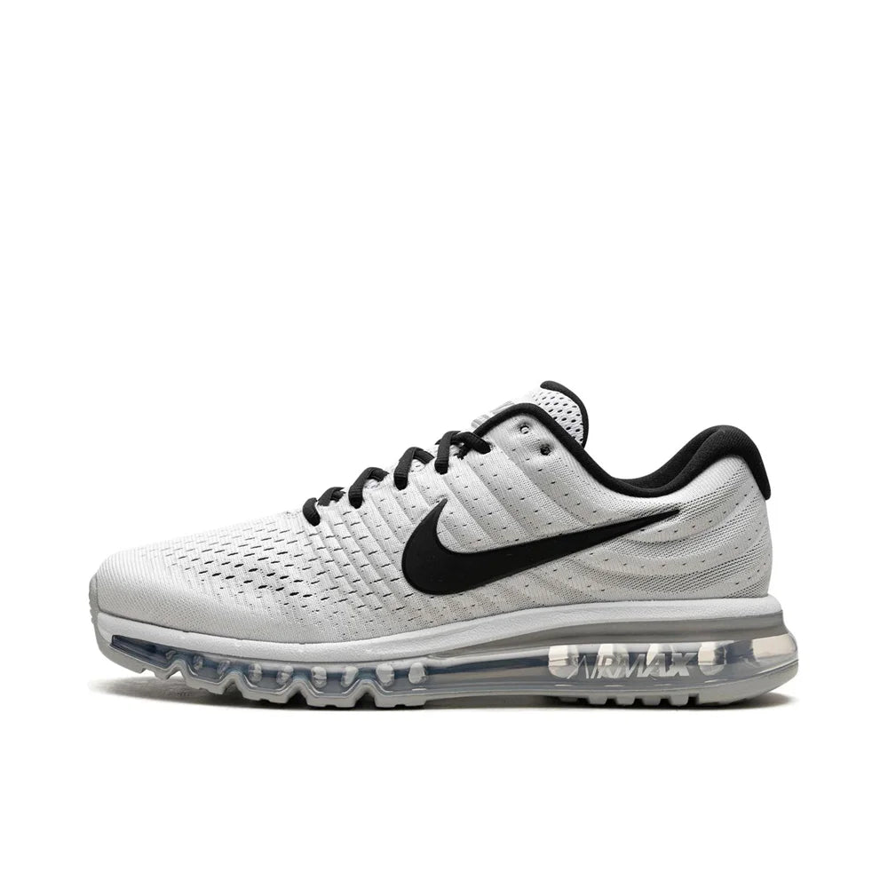 White Nike Alpha Trainer 6 Air Cushion Shoes with black accents on a white background