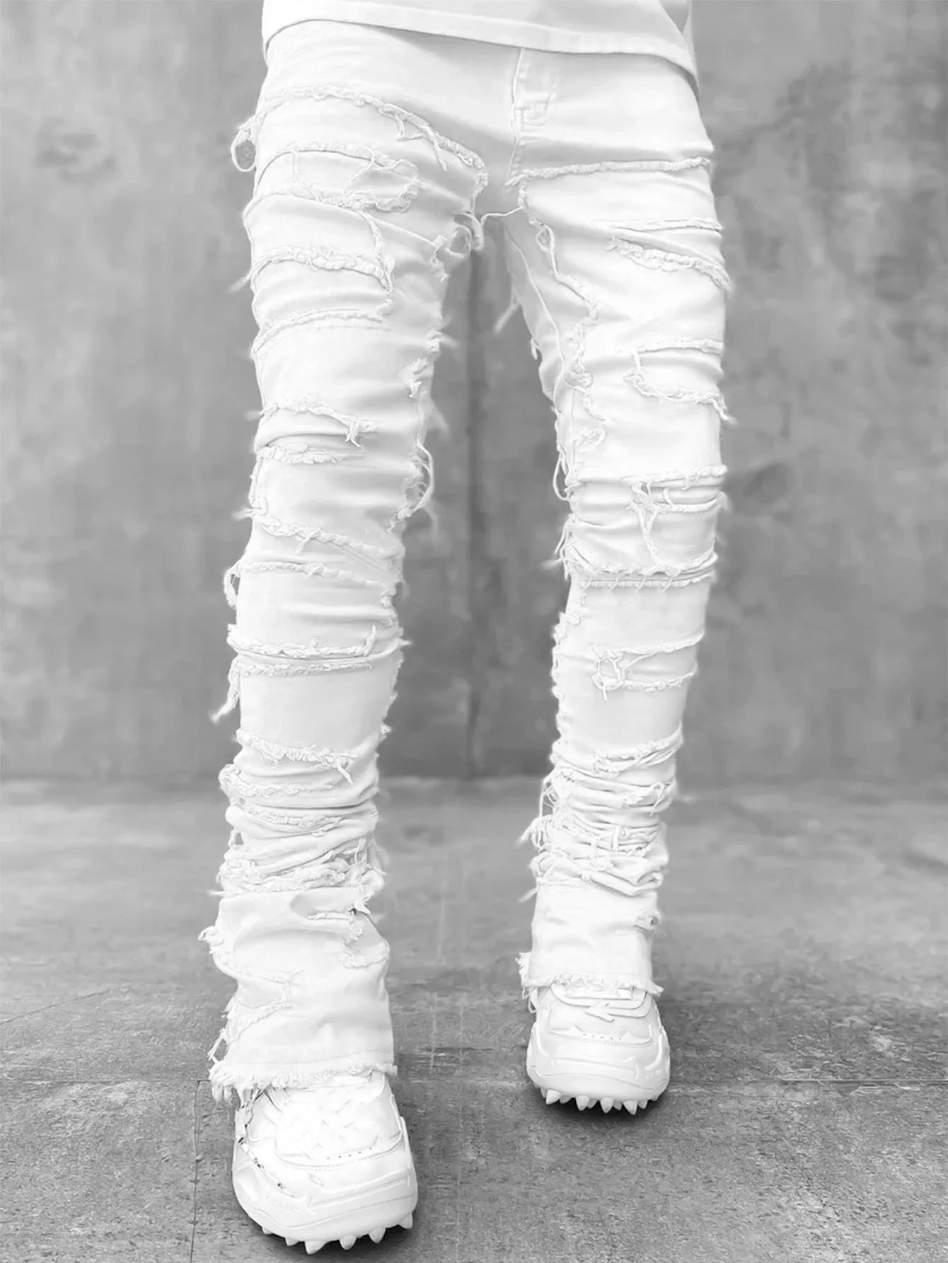 Men's Creative Tassel Straight Leg Jeans - CasualFlowshop