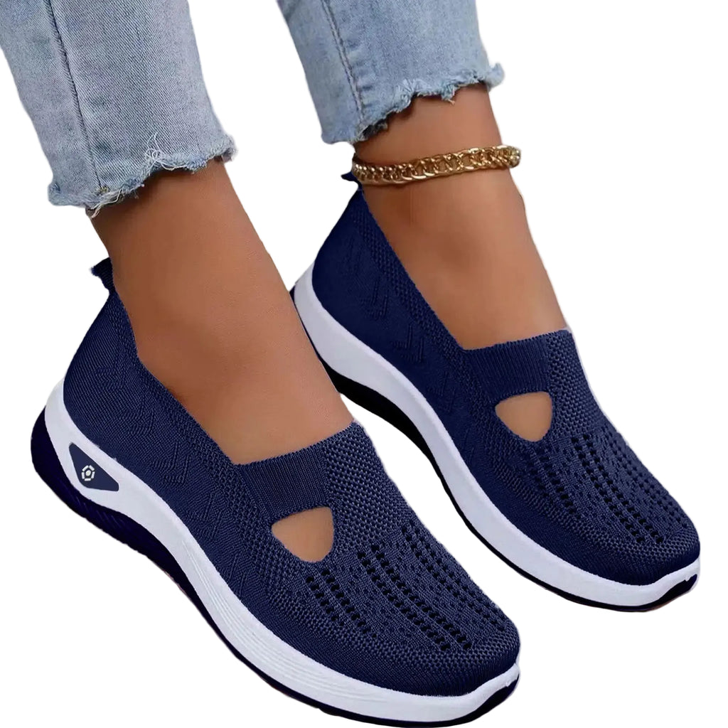 Women's Casual Walking Shoes – Breathable Slip - On Comfort Sneakers - CasualFlowshop