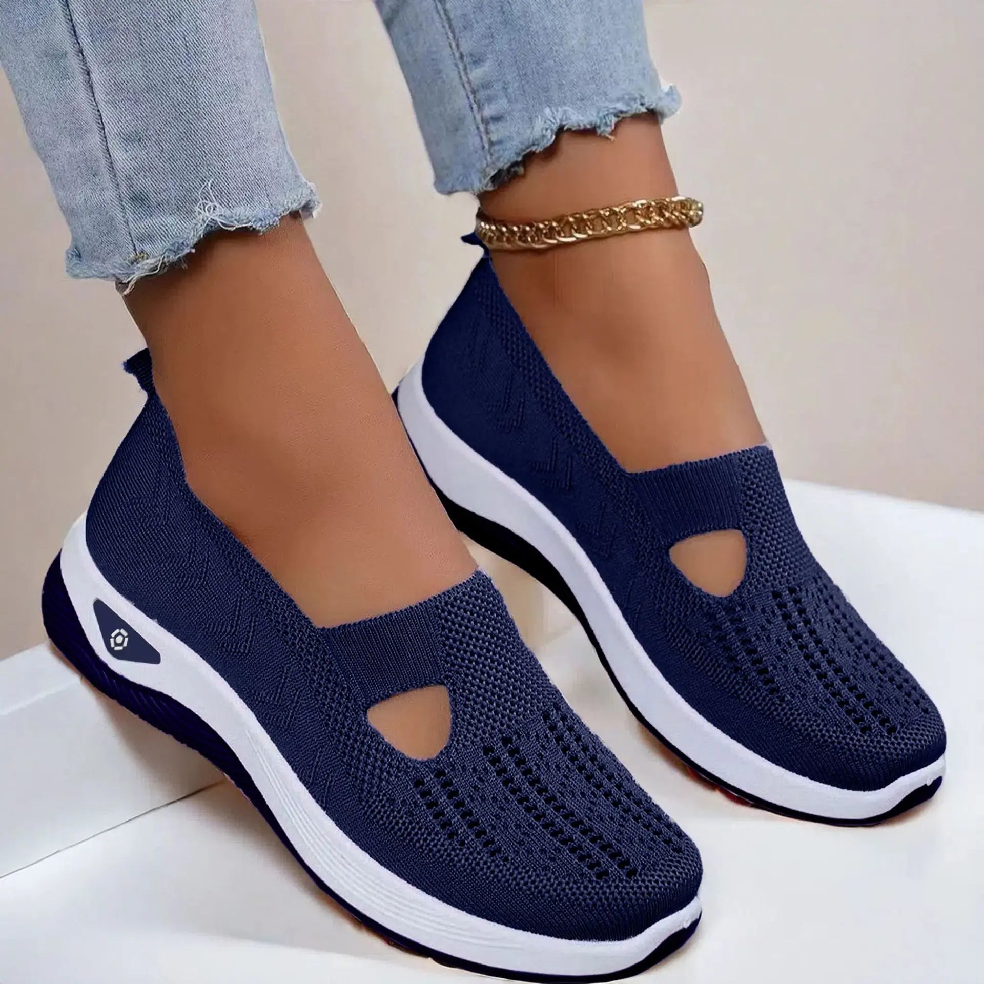 Women's Casual Walking Shoes – Breathable Slip - On Comfort Sneakers - CasualFlowshop