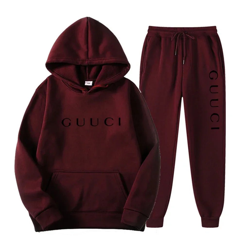 Men Streetwear Hoodie Joggers Set – Casual Two - Piece Outfit - CasualFlowshop