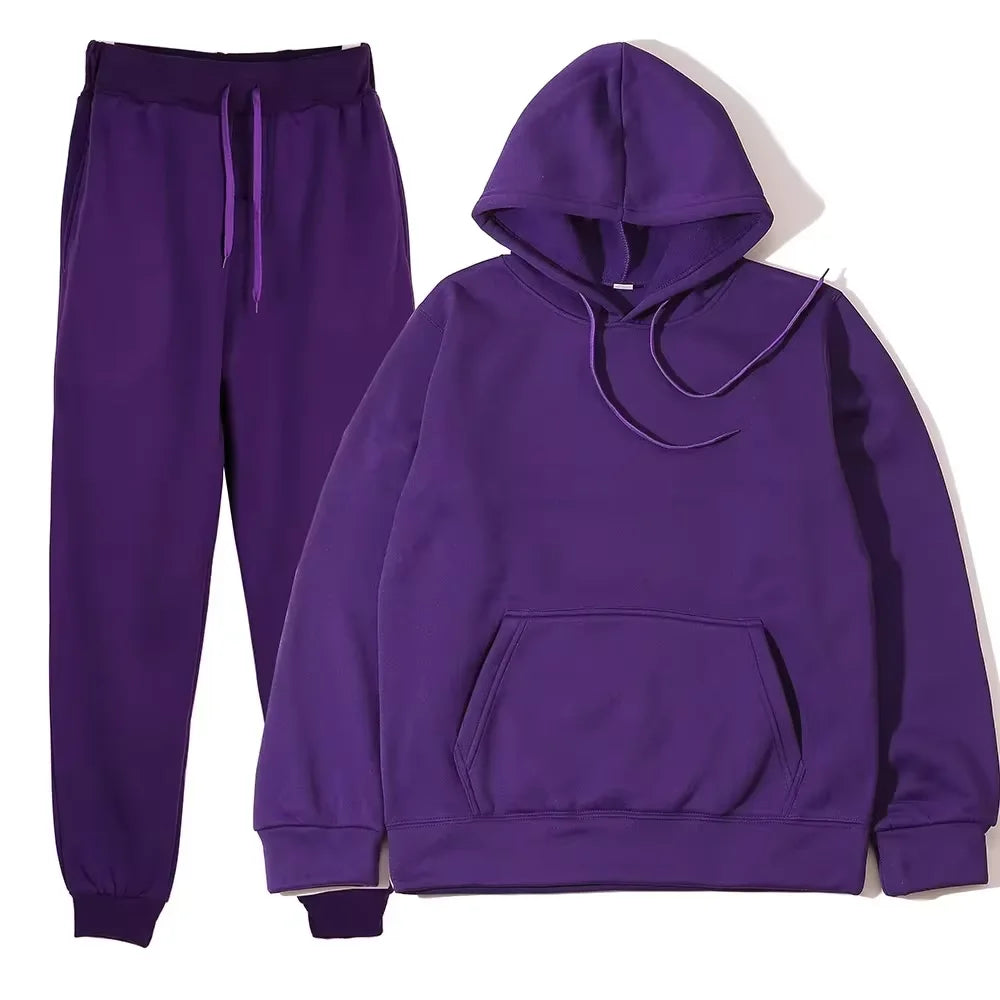 Women’s oversized hoodie and matching sweatpants two-piece set At Casual Flow Shop