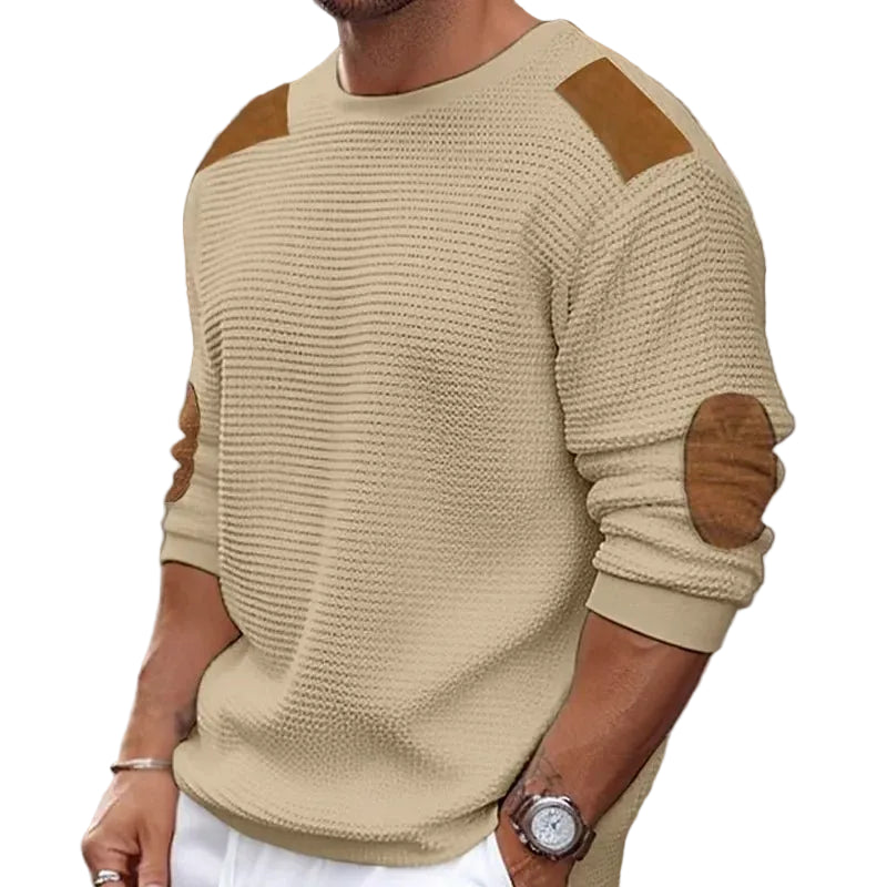 Waffle Print Pullover – Bold & Cozy Vibes - CasualFlowshop