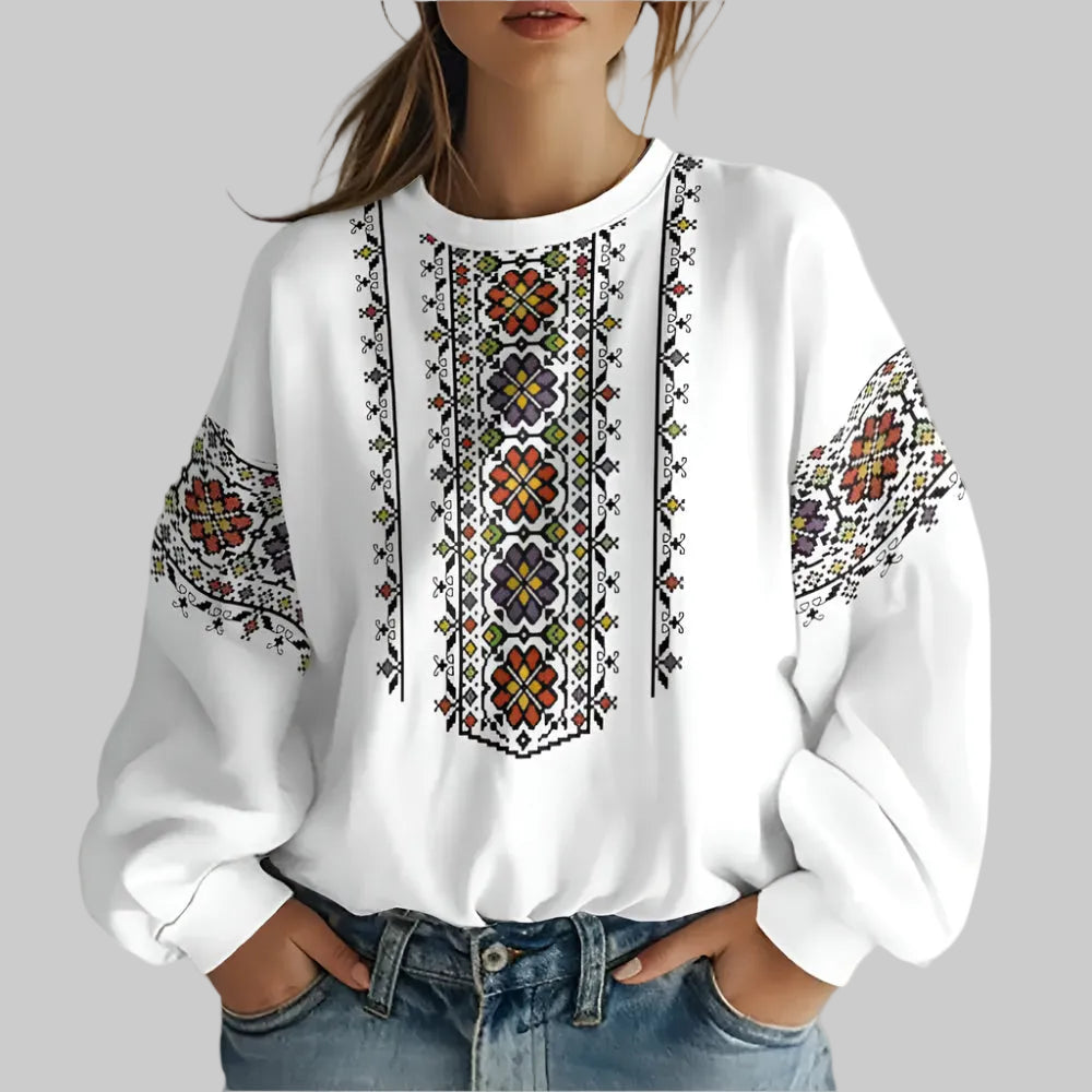 Ukrainian Folk Print Oversized Hoodie – Warm and Stylish Sweatshirt for Men and Women - CasualFlowshop