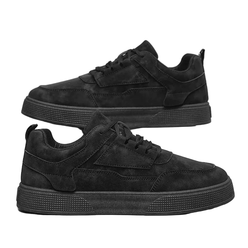 Men's Low-Top Skate Sneakers,  on a Black Color.