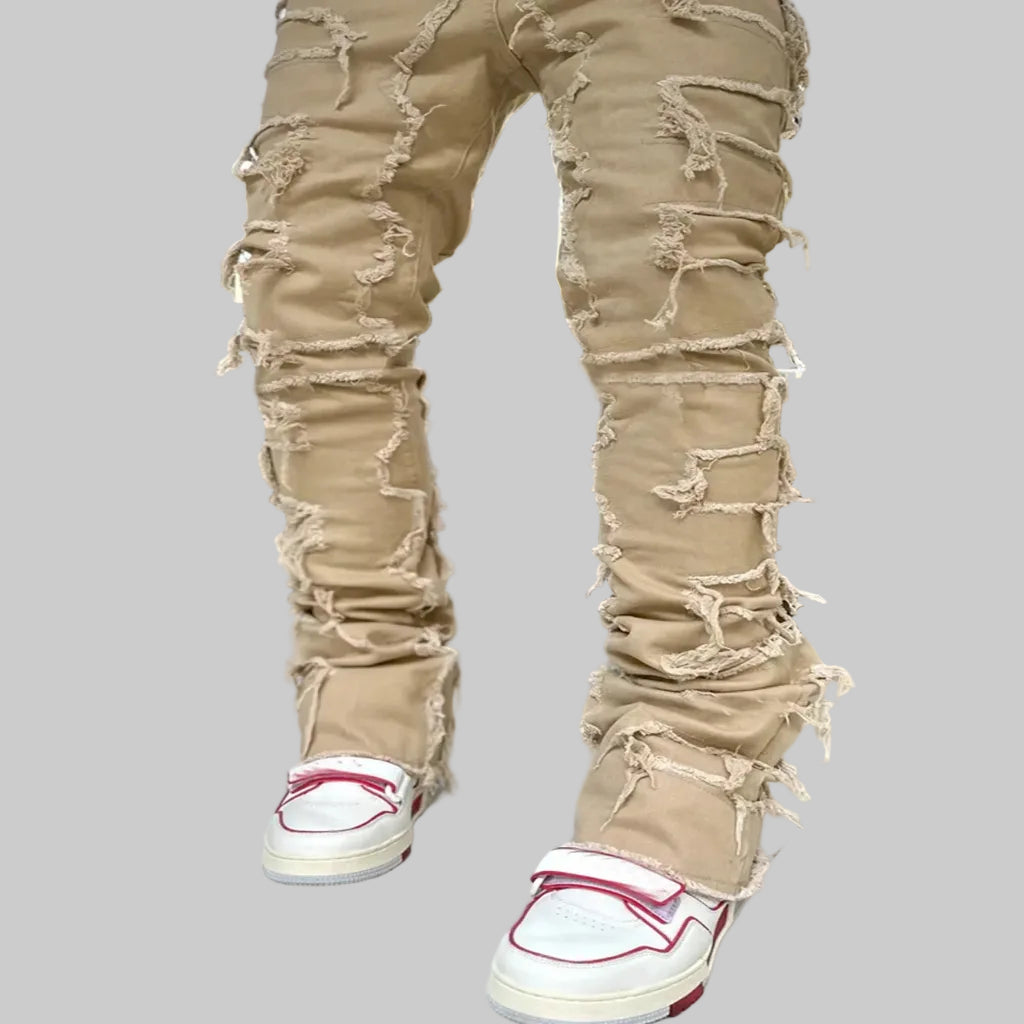 Men's Creative Tassel Straight Leg Jeans - CasualFlowshop