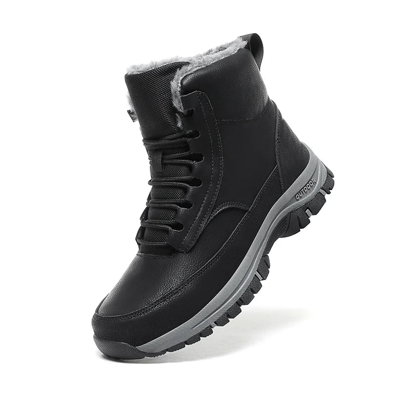 Outdoor Snow Men Boots – Waterproof, Insulated, and Slip-Resistant Winter Footwear for Cold Weather Adventures.