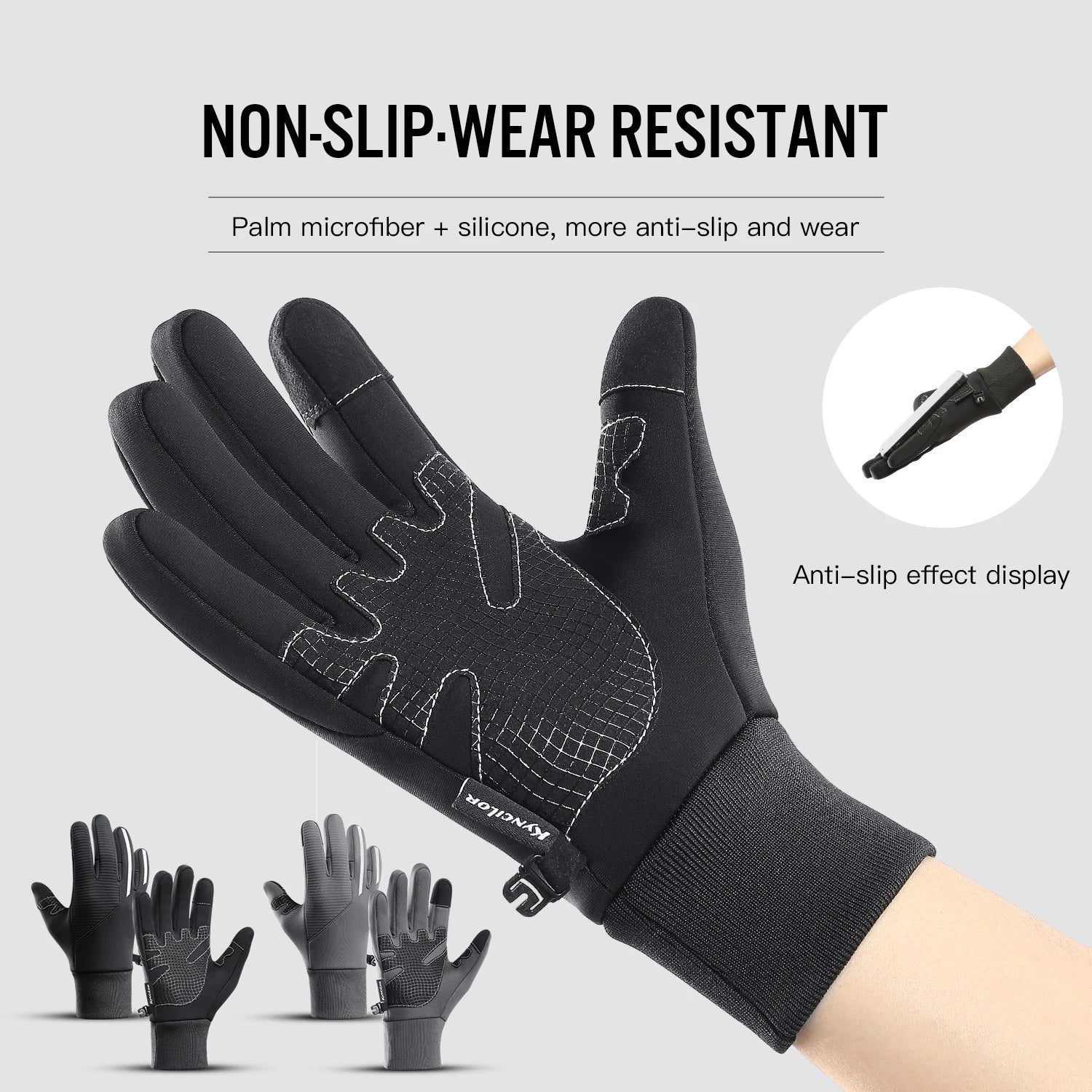 Motorcycle Gloves Moto Gloves Winter Thermal Fleece Lined Winter Waterproof Touch Screen Non - slip Motorbike Riding Gloves - CasualFlowshop