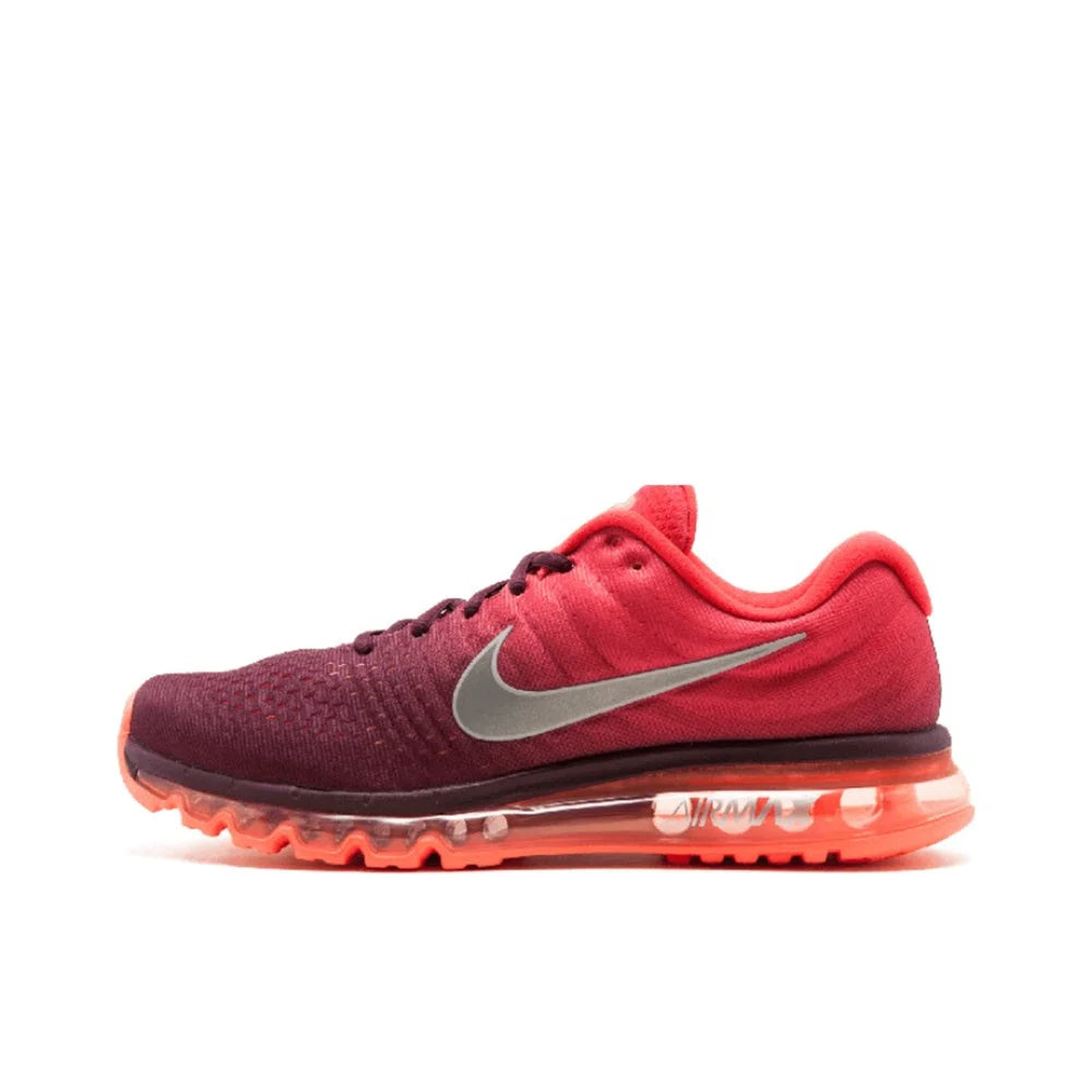 Red rNike Alpha Trainer 6 Air Cushion Shoes with a white swoosh logo on a white background