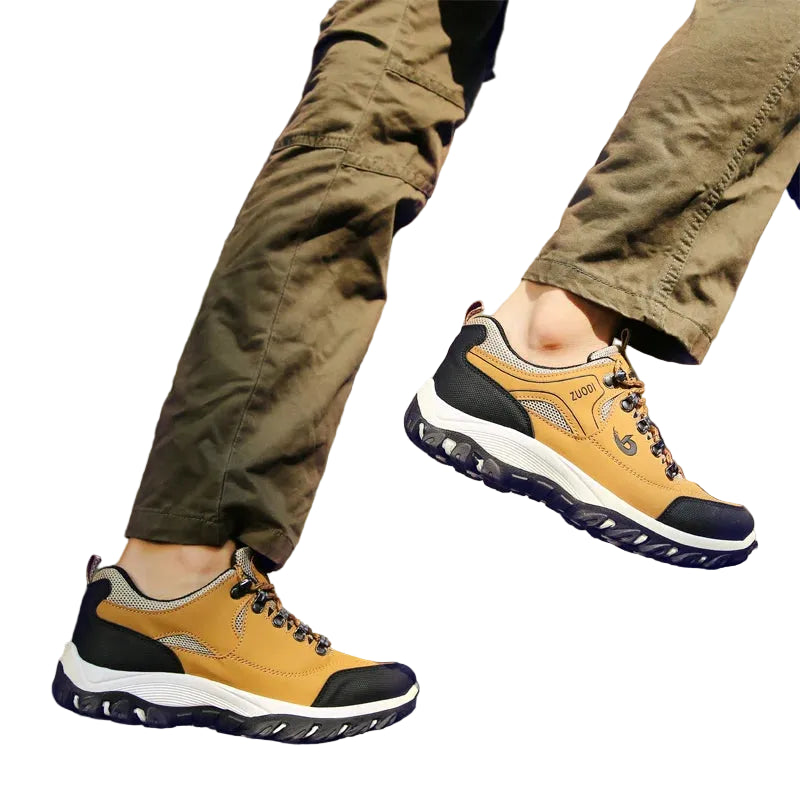 Men's Colorful Breathable Sneakers Yellow -  At casualflowshop