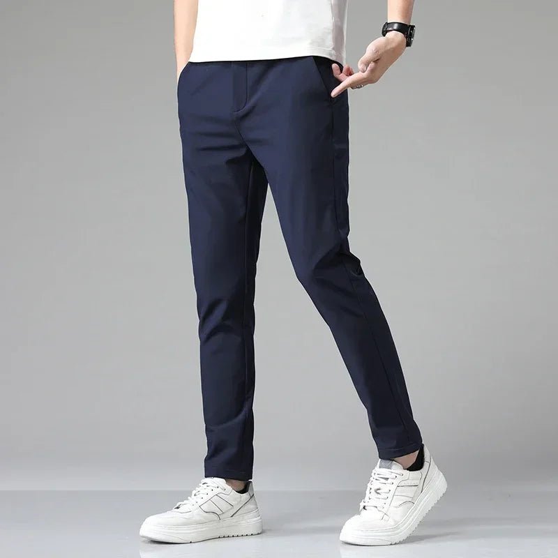 Men’s Black Stretch Casual Pants – Tailored Comfort for Everyday Style - CasualFlowshop