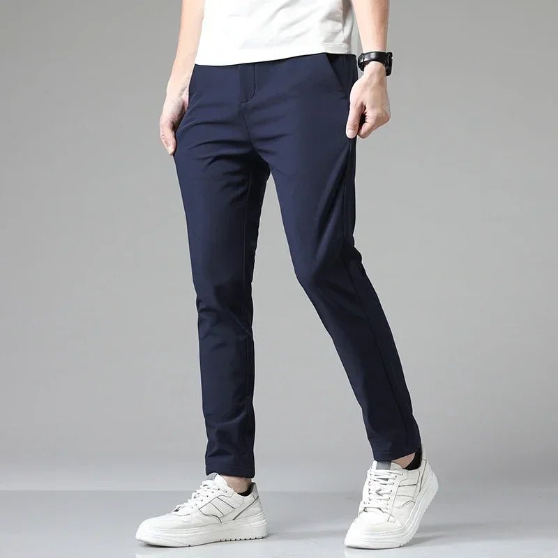Men’s Black Stretch Casual Pants – Tailored Comfort for Everyday Style - CasualFlowshop