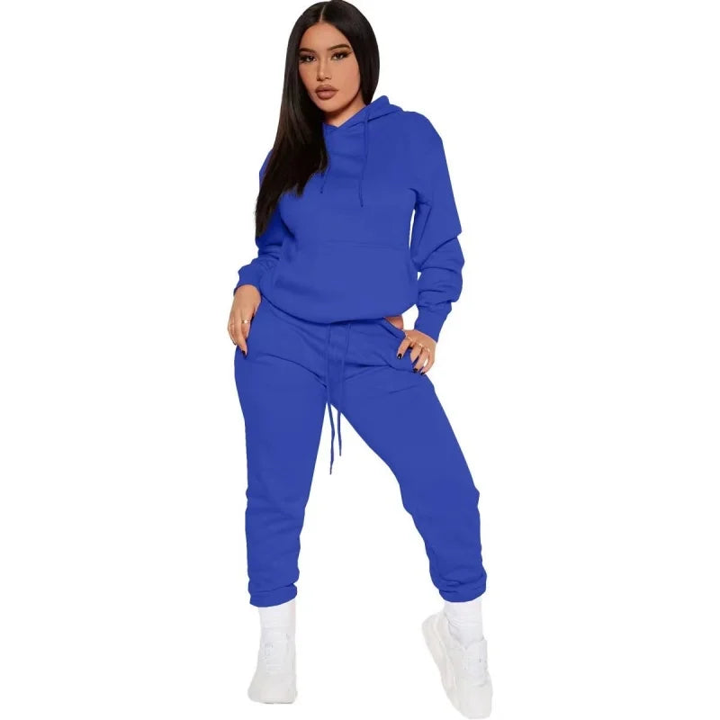 Women’s oversized hoodie and matching sweatpants two-piece set At Casual Flow Shop