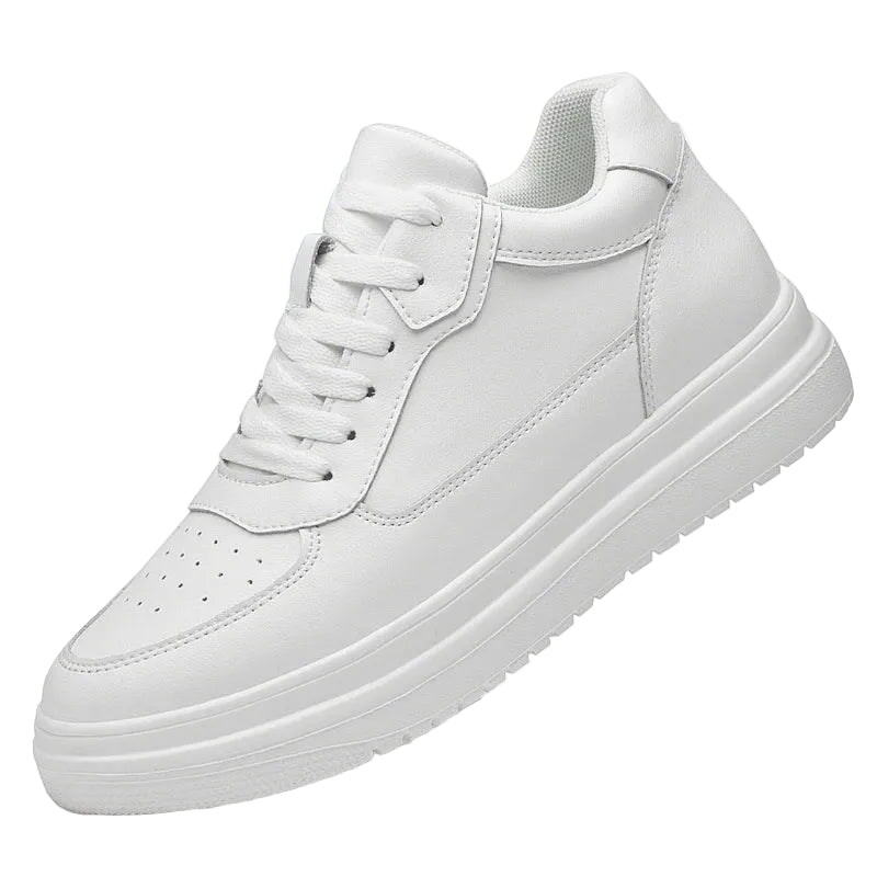 Men's Elevator Sneakers in White Color