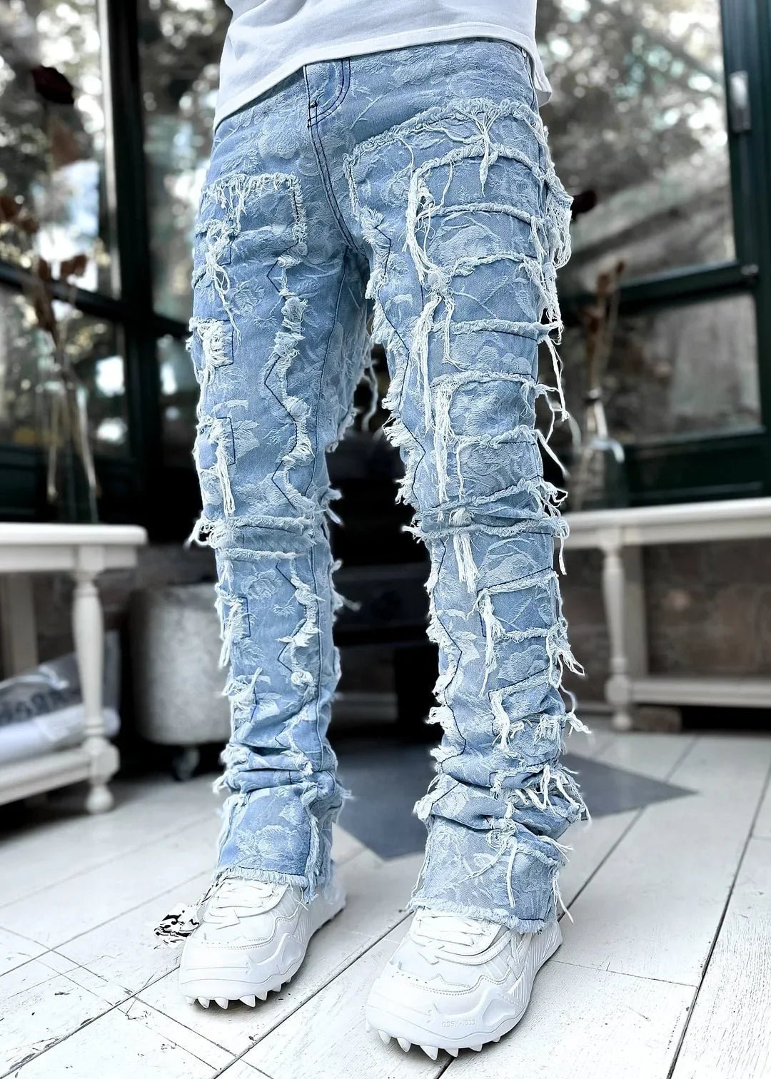 Men's Creative Tassel Straight Leg Jeans - CasualFlowshop