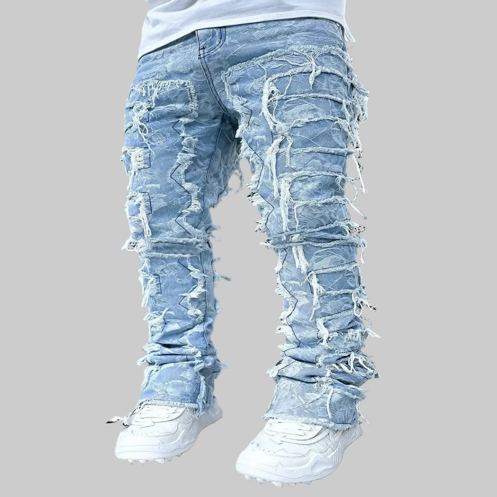 Men's Creative Tassel Straight Leg Jeans - CasualFlowshop