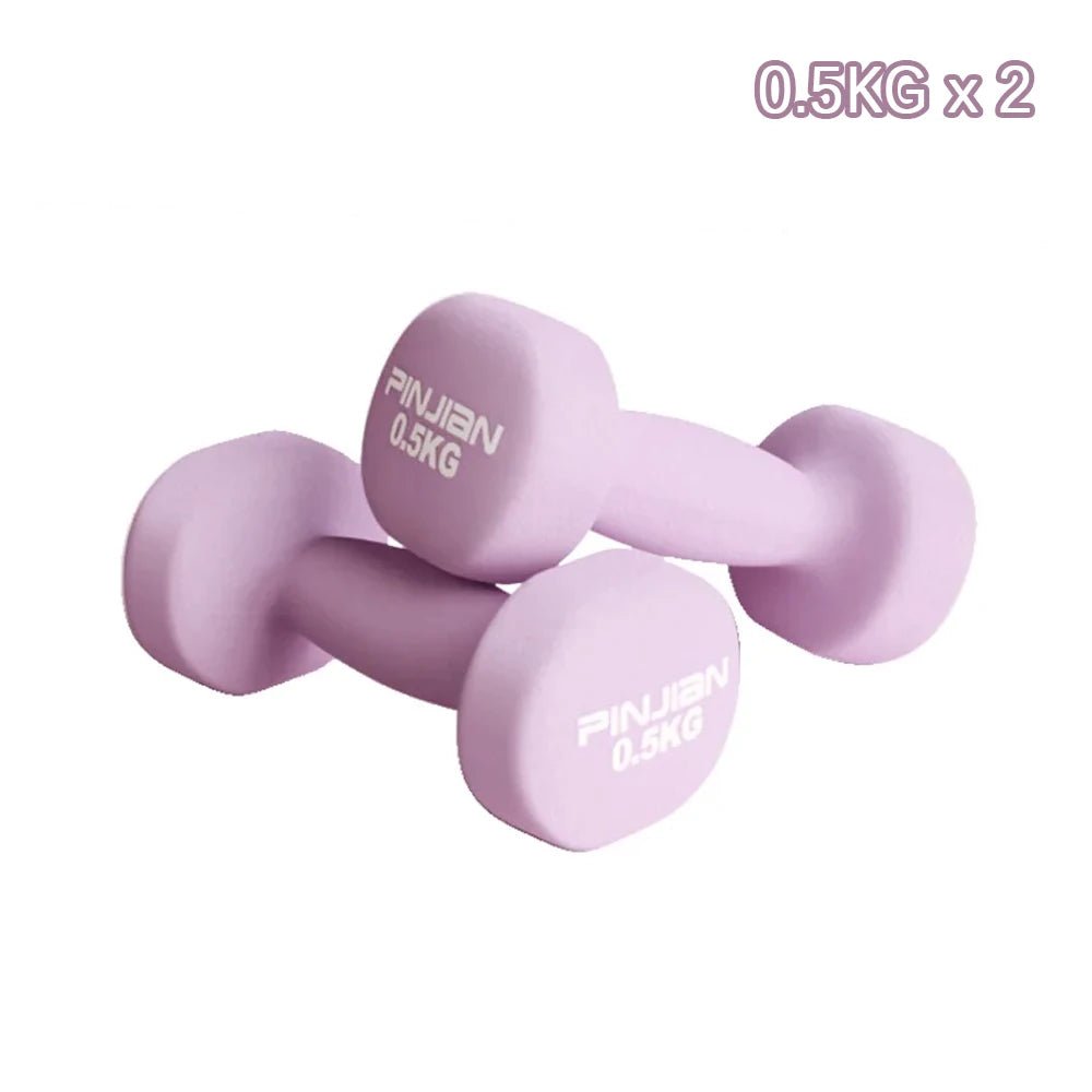 2Pcs Neoprene Coated Hex Dumbbells - Casualflowshop