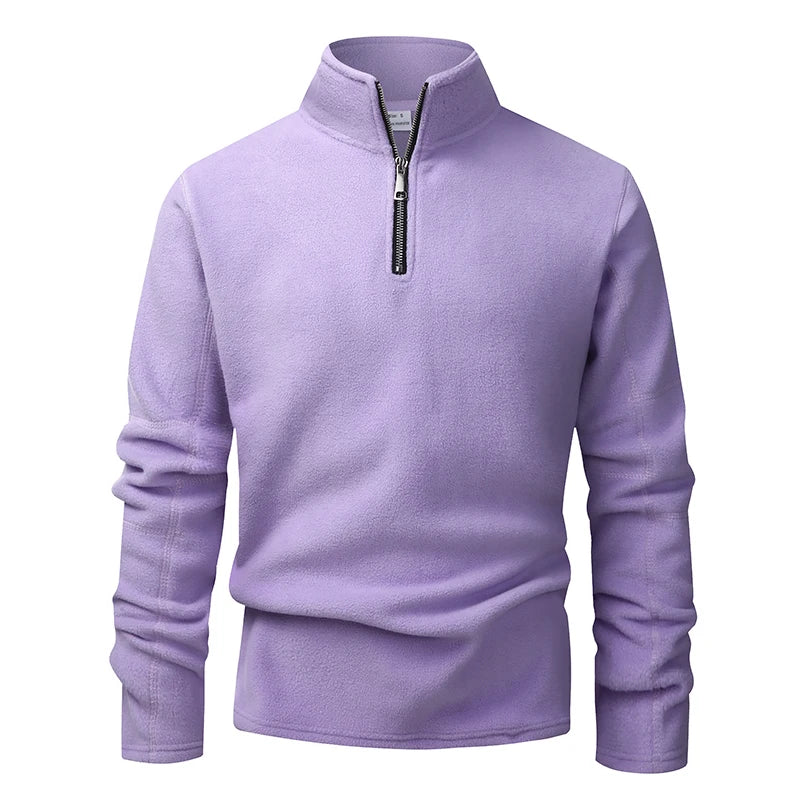 Men’s fleece half-zip pullover sweatshirt at Casual Flow Shop