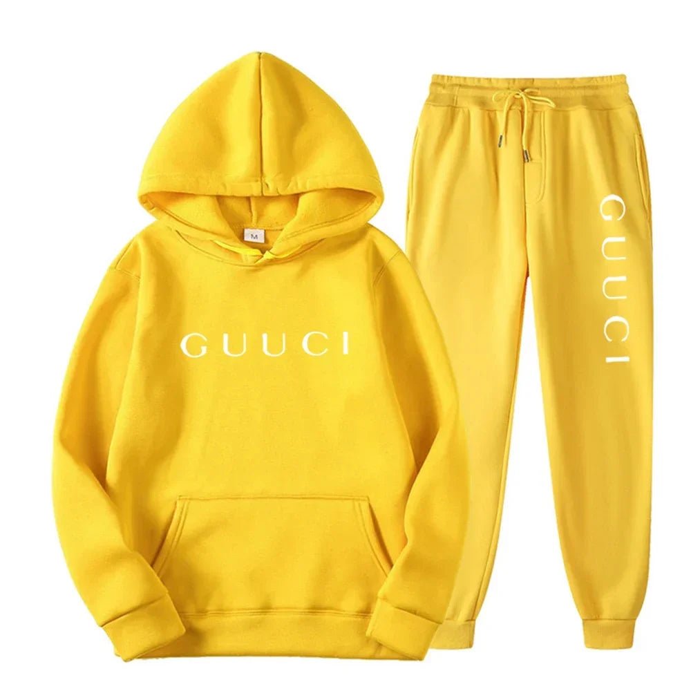 Men Streetwear Hoodie Joggers Set – Casual Two - Piece Outfit - CasualFlowshop